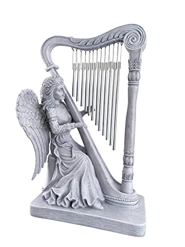 Red Carpet Studios Stone Angel with Harp Chime