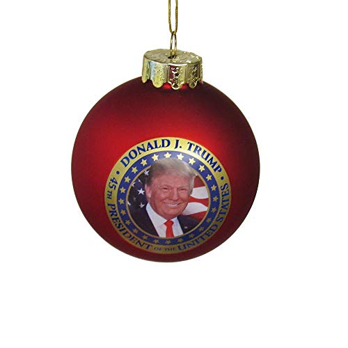 Kurt Adler President Donald Trump Glass Ball Ornament Standard