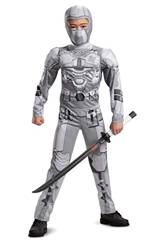Disguise Storm Shadow Costume for Kids, Official GI Joe Costume with Muscles and Mask, Child Size Small (4-6) Gray