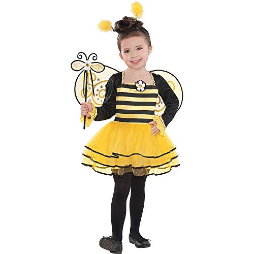 Amscan Suit Yourself Ballerina Bee Costume for Girls, Size Small, Includes a Leotard, Tutu, Wings, Headband, and More