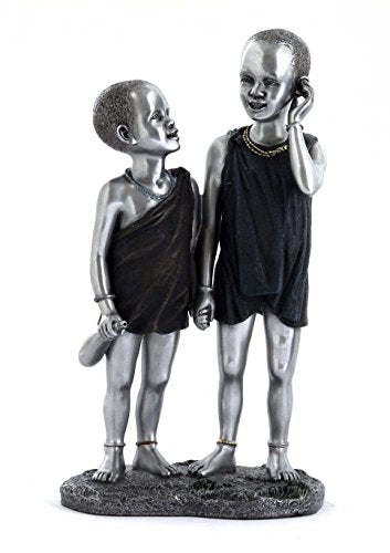 Unicorn Studio 6.25 Inch Figurine Maasai Brothers Talk Together Decor Accessory Gift