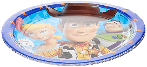 amscan Toy Story 4" Blue Round Party Paper Plates 9&