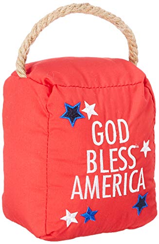 Pavilion Gift Company Red Decorative Door Stopper 6 Inch Tall-2 Pounds God Bless America