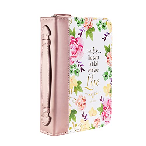 Divinity Filled with Your Love Watercolor Garden X-Large Faux Leather Bible Cover