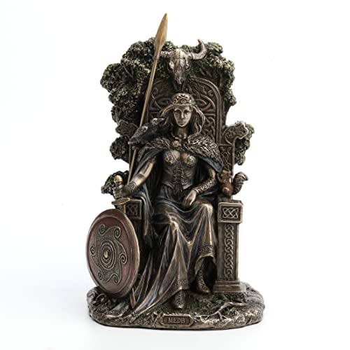 Unicorn Studio Celtic Goddess Queen Medb of Connacht Cold Cast Resin Antique Bronze Finish