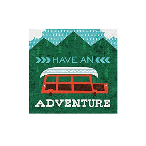 Design Design 624-10065 Have An Adventure Beverage Napkin, Multicolor