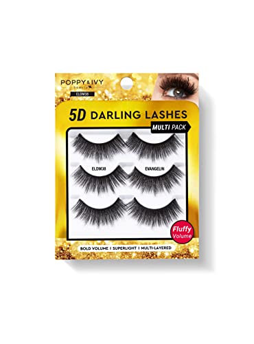 Absolute New York Poppy & Ivy 5D Darling Lashes - 3 Pairs (Evangeline)