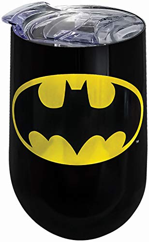 Spoontiques 16951 Batman Logo Stainless Tumbler, One Size, Black