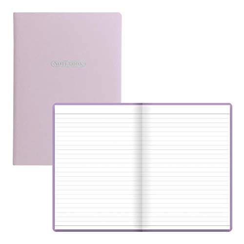 Rediform Letts Pastel A5 Notebook, White Paper, 192 Pages, 8.25 x 5.75 x 0.375 Inches, Lilac (B090102)