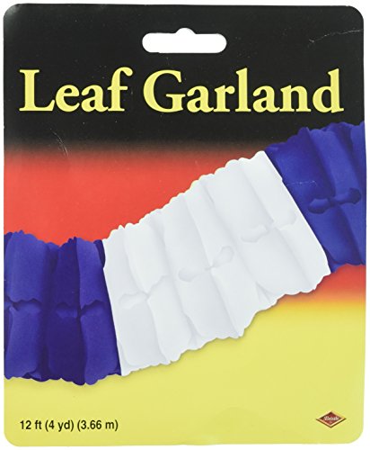 Beistle Pkgd Leaf Garland (blue & white) Party Accessory  (1 count) (1/Pkg)