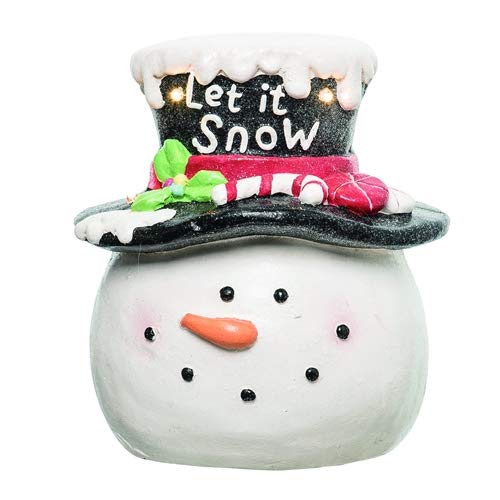 Transpac Y9741 Light Up Jolly Let It Snow Decor, 11.75-inch Height, MGO