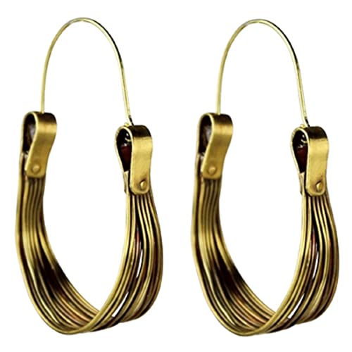 HomArt AREOhome Nara Wire Loop Earring, Brass