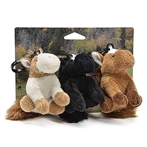 Unipak 1188HO Horse Trio Plush Key Holder, Set of 3