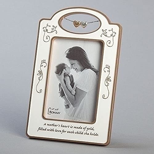 Roman 17274 Many Hearts Frame,9.5-inch Height, Resin and Stone Mix