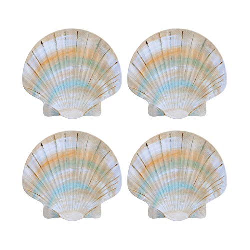 Supreme Housewares UPware 4-Piece Scallop Heavyweight and Durable Melamine 9 Inch Plate