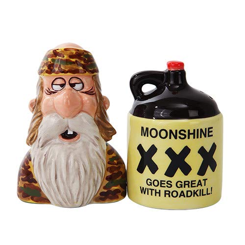 Pacific Trading Attractives Moonshine Road Kill Ceramic Magnetic Salt Pepper SHAKERS