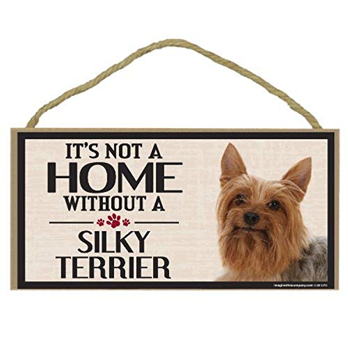 Imagine This Company Wood Sign for Silky Terrier Dog Breeds