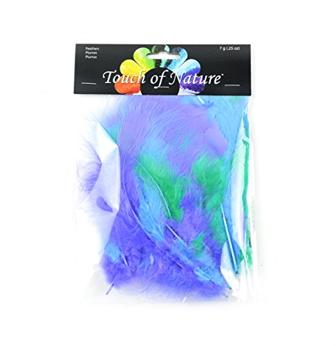Midwest Design Touch of Nature 37106 Turkey Feathers Fluffy Mix, (Pack of 1), 7 g, Seafoam/Cornflower