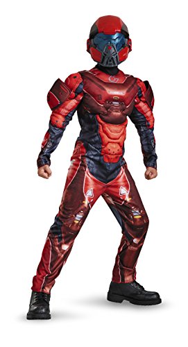 Disguise Red Spartan Classic Muscle Halo Microsoft Costume, Large/10-12