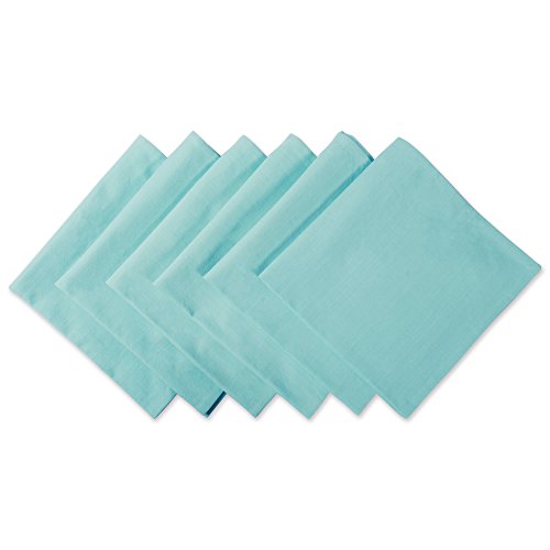 DII Design Solid Napkin Set Collection, 20x20, Aqua, 6 Piece