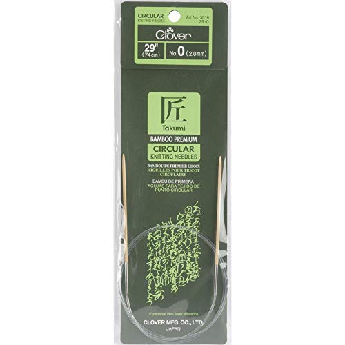 Clover Takumi Bamboo Circular Knitting Needles 29-Size 15/10mm