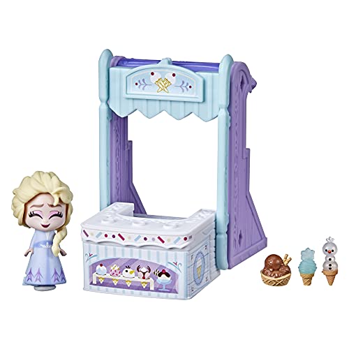Hasbro Disney Frozen 2 Twirlabouts Series 1 Elsa Sled to Shop Playset, Includes Elsa Doll and Accessories, Toy for Kids 3 and Up