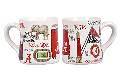 Magnolia Lane NCAA University of Alabama Crimson Tide Icon Ceramic Mug, One Size