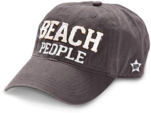 Pavilion Gift Company Beach People Adjustable Strap Cap, Dark Gray, Large