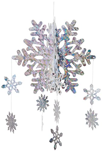 Beistle 3-D Snowflake Mobile Party Accessory (1 count) (1/Pkg)