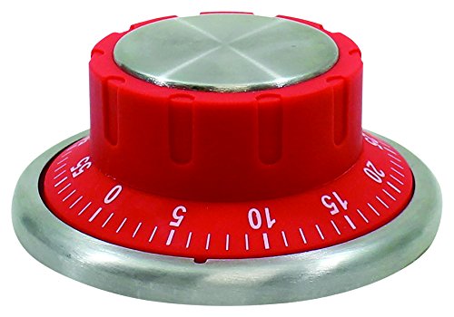 Tablecraft BBQMT36 Magnetic Timer, 3.625" x 3.625" x 1.5", Red