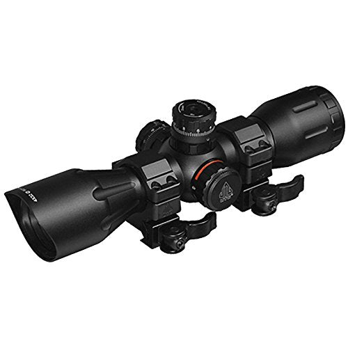 Leapers UTG 4X32 1" Crossbow Scope, Pro 5-Step RGB Reticle, QD Rings