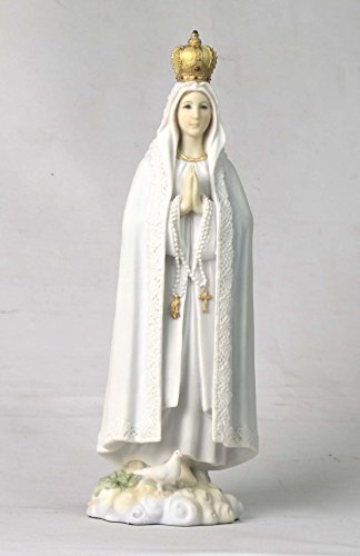Unicorn Studio US 10.63 Inch Our Lady of Fatima Decorative Statue Figurine, White