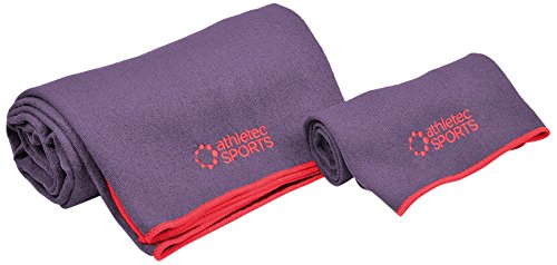 DII Design Athletec Sports Ultra Absorbent Yoga Towel Set, Purple