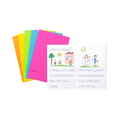 Hygloss Paperback Blank Story Books for Children - Write & Illustrate Stories - Great Activity for Classroom, Home & More - 6 Vibrant Colors - 5.5" x 8.5", Pack of 100, Assorted Colors, (77200)