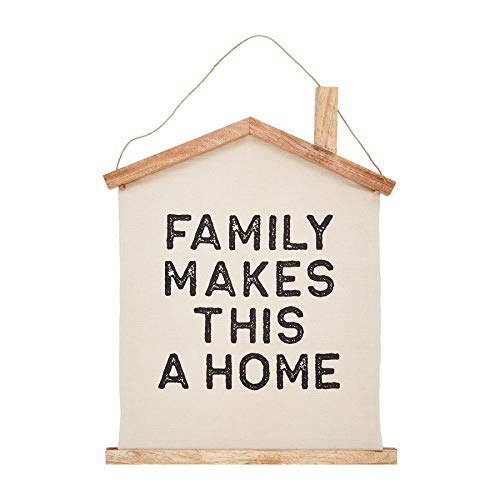 Mud Pie Family Home Hanger,24 1/2" x 20", White