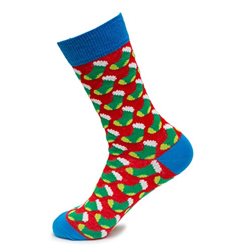 Great Finds Shocking Stocking, Fancy Colorful Cotton Comfy Novelty Funny Dress Socks Unisex, HOLIDAY Patterned Cool Design Gift, Women&