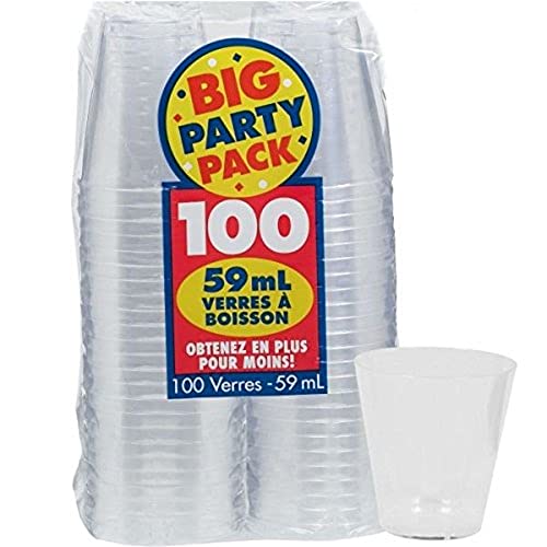 Amscan Shot Glasses, 2 oz, Clear