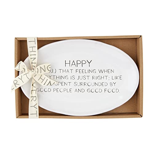 Mud Pie Happy Definition Tray, 10-inch