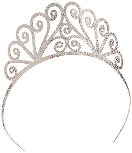 Beistle Glittered Tiara (silver) Party Accessory (1 count) (1/Pkg)