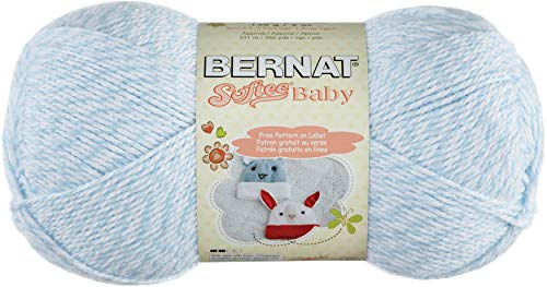 Spinrite Yarns (CA) Bernat Softee Baby Yarn, 5 oz, Gauge 3 Light, Baby Denim Marl
