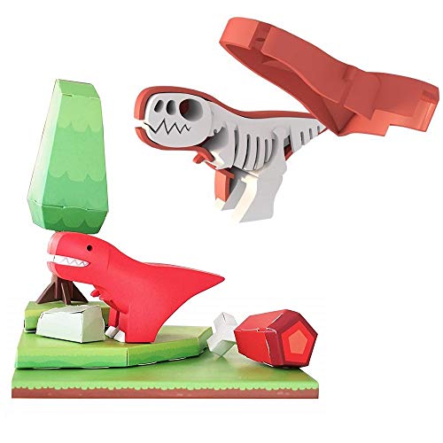 LearnPlay HALFTOYS: My Cute and Crafty Pet Dinosaur, T-Rex (Craft, Magnet, Puzzle, Play and Display!)