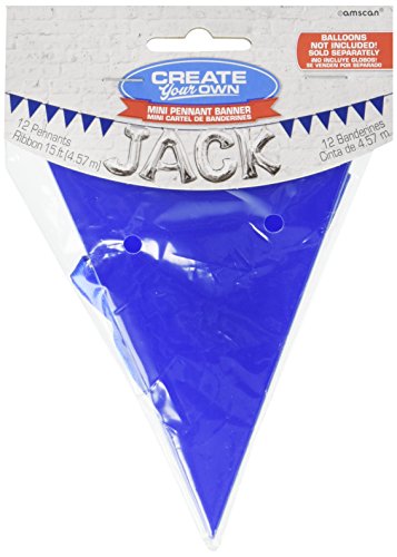 Amscan Medium Paper Pennant Bunting Banner | Royal Blue | Party Decor