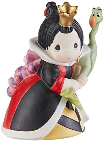 Precious Moments 193051 Disney Alice in Wonderland You're The Queen of My Heart Bisque Porcelain Figurine, Multi