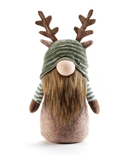 Giftcraft 683928 Christmas Gnome with Antler D√Å√º√°cor, 9.06-inch Height, Polyester