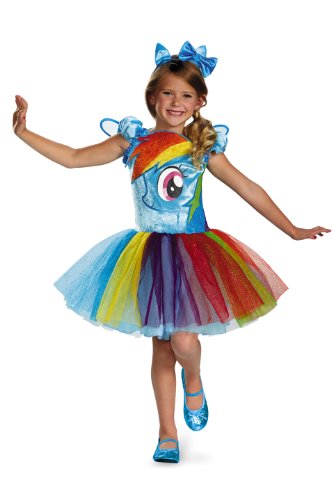 Disguise Hasbro's My Little Pony Rainbow Dash Tutu Prestige Girls Costume, Small/4-6x