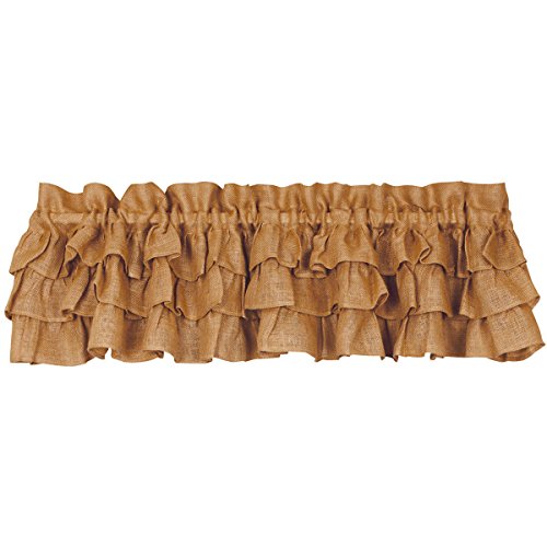 Country House Collection Triple Ruffle Burlap Country Valance