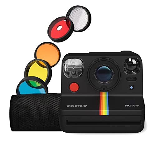 Exertis Polaroid Now+ 2nd Generation I-Type Instant Film Bluetooth Connected App Controlled Camera - Black (9076)