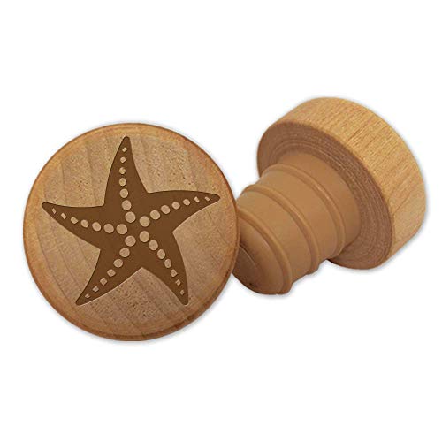 Tangico 99352 WineO Starfish Wine Stopper, Wood