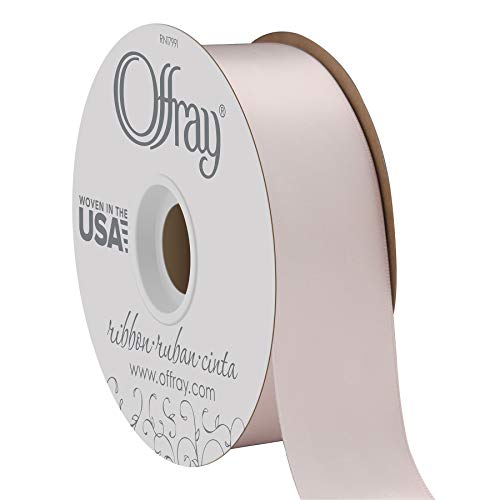 burton + BURTON Berwick Offray 1.5" Wide Double Face Satin Ribbon, Oyster Gray, 50 Yds