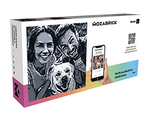 Ukidz MOZABRICK Photo Construction Set Model L - Transform Any Picture into a Mosaic Wall Art Using Our Constructor and Web App. Infinite Pixel Art Possibilities Using Your Photos!